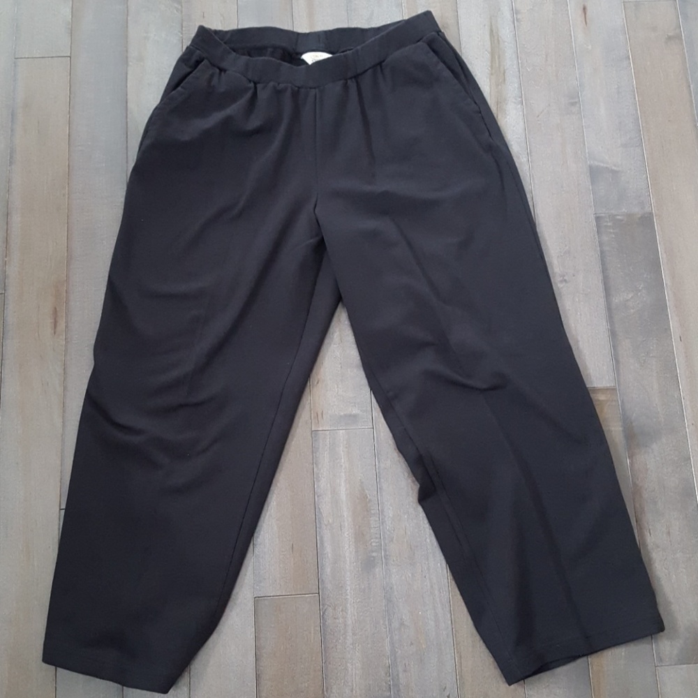 Talbots Woman Petites 1X Black Cotton Pants